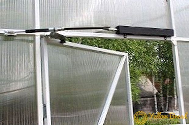 Equipment of the greenhouse for natural ventilation regulated by the automatic machine (system design, opening mechanisms)
