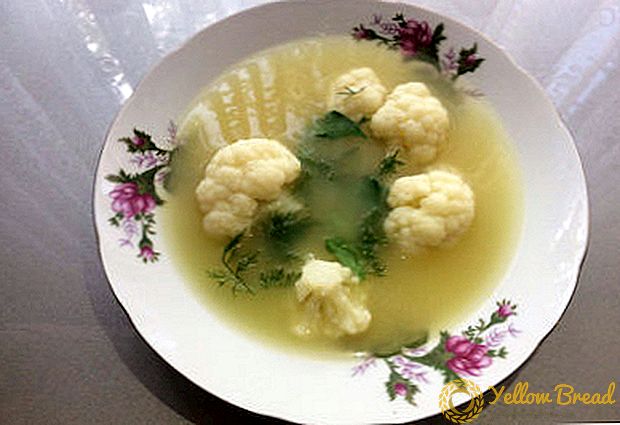 Lama os dedos - deliciosa sopa con coliflor e polo! Cociñar receitas